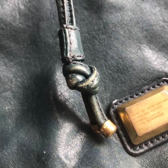 Marc by Marc Jacobs Blue Leather Mini Bucket Bag - Picture 4 of 7